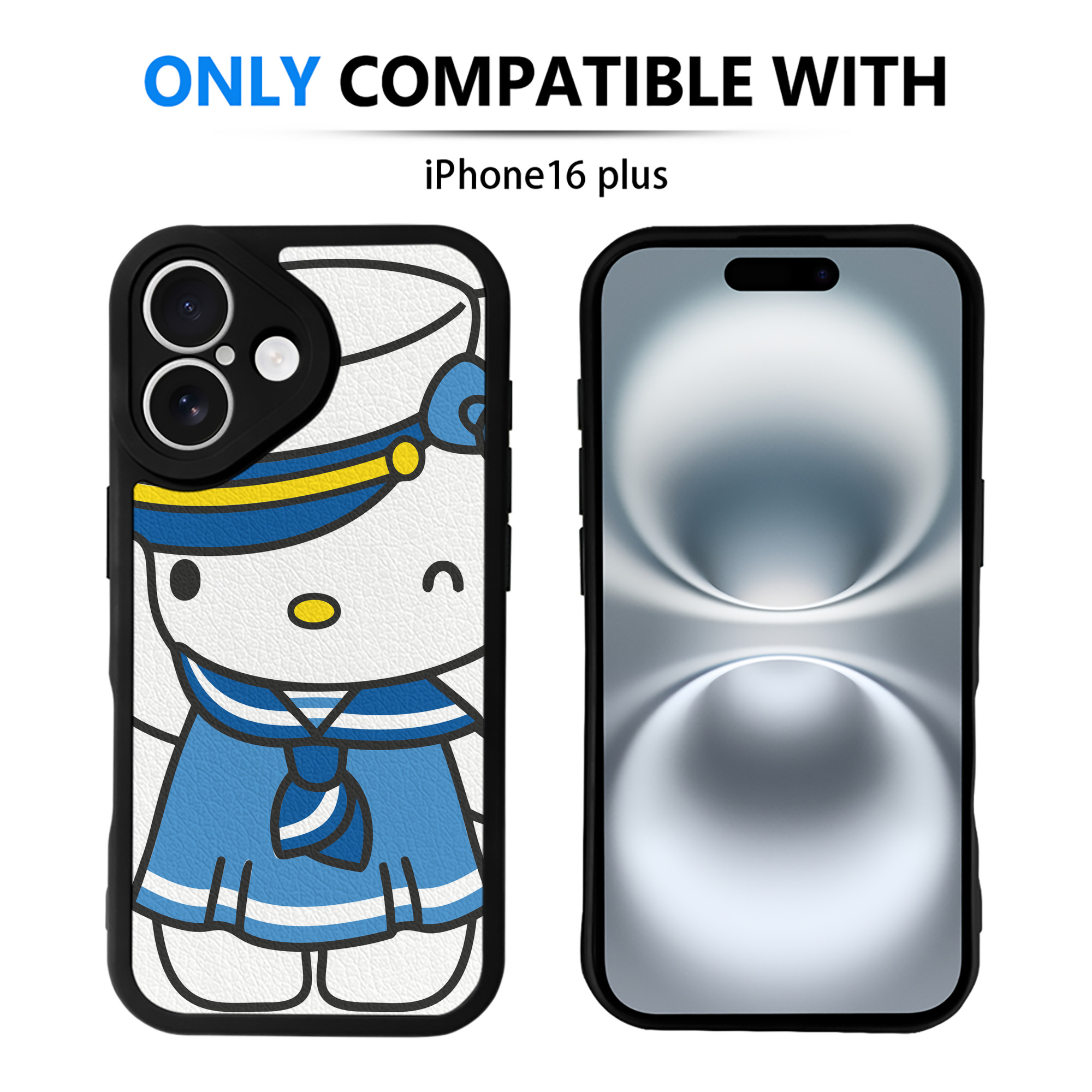 （画像用） Hello Kitty ハローキティ 【iPhone 16シリーズ対応】シリコンスマホケース（レザー調） 材質：シリコン